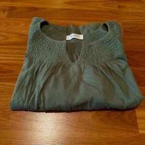 Lucky Brand Green 3/4 sleeve Top. Size L